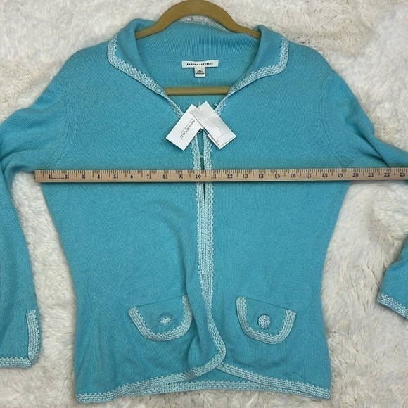NWT Banana Republic Angora Blend Sea Blue Cardigan Sweater Size M - Picture 9 of 10